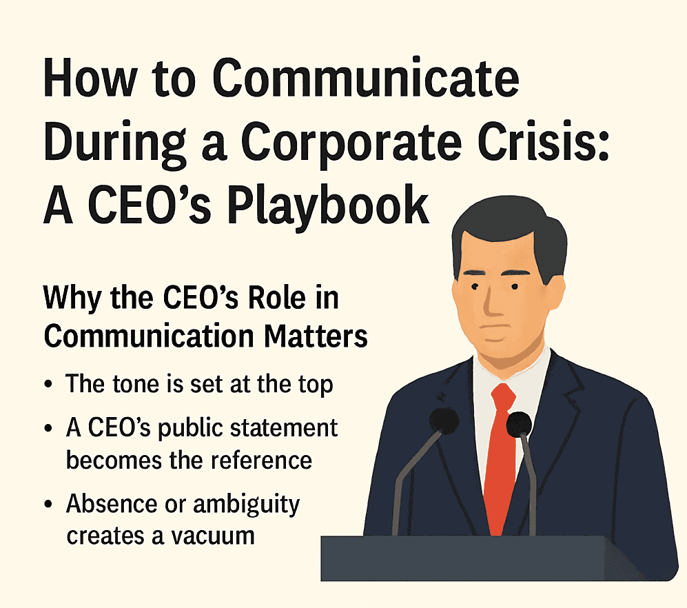 How to Communicate During a Corporate Crisis: A CEO’s Playbook